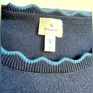Pre-owned dress-barn blue sweater plus size dress